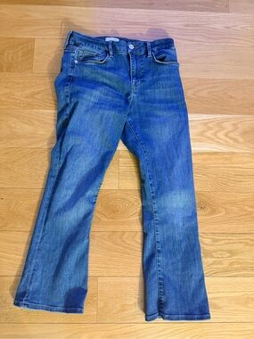 Frame Denim Blue Crop Mini Boot Jeans